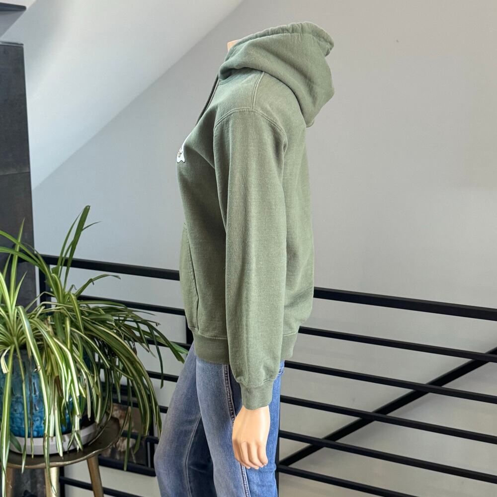 Spooky Season Boba Ghost Hoodie Olive Green Small Cute Coquette Fall Halloween - Picture 7 of 10